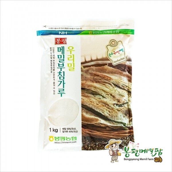 봉평메밀팜,메밀부침가루(우리밀) 1kg